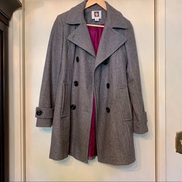 🎉HP!!🎉 Anne Klein | Grey Wool Coat - Picture 4 of 10